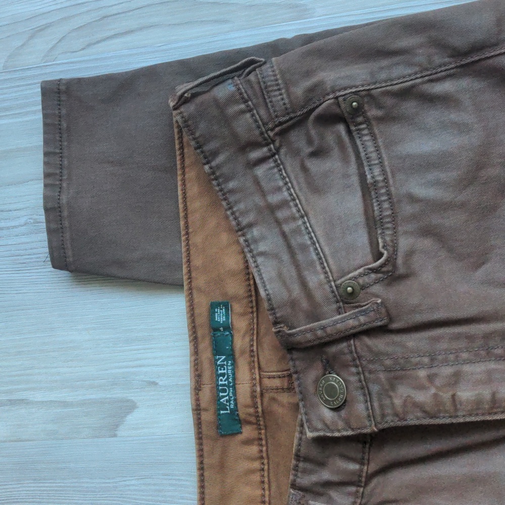 Ralph Lauren Brown premier skinny ankle Ralph Lauren jeans size 4 - Picture 6 of 16